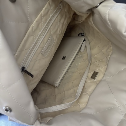 Chanel White 22 Tote Bag