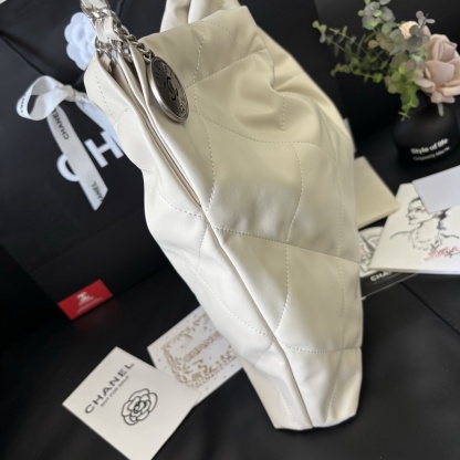 Chanel White 22 Tote Bag