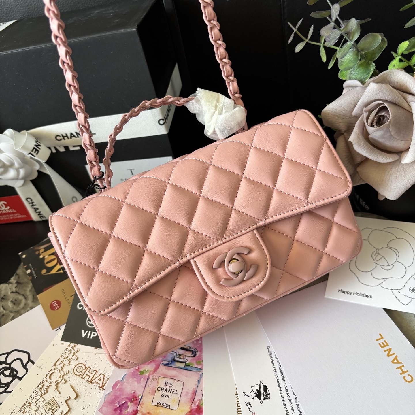 Chanel Pink CF Handle Bag
