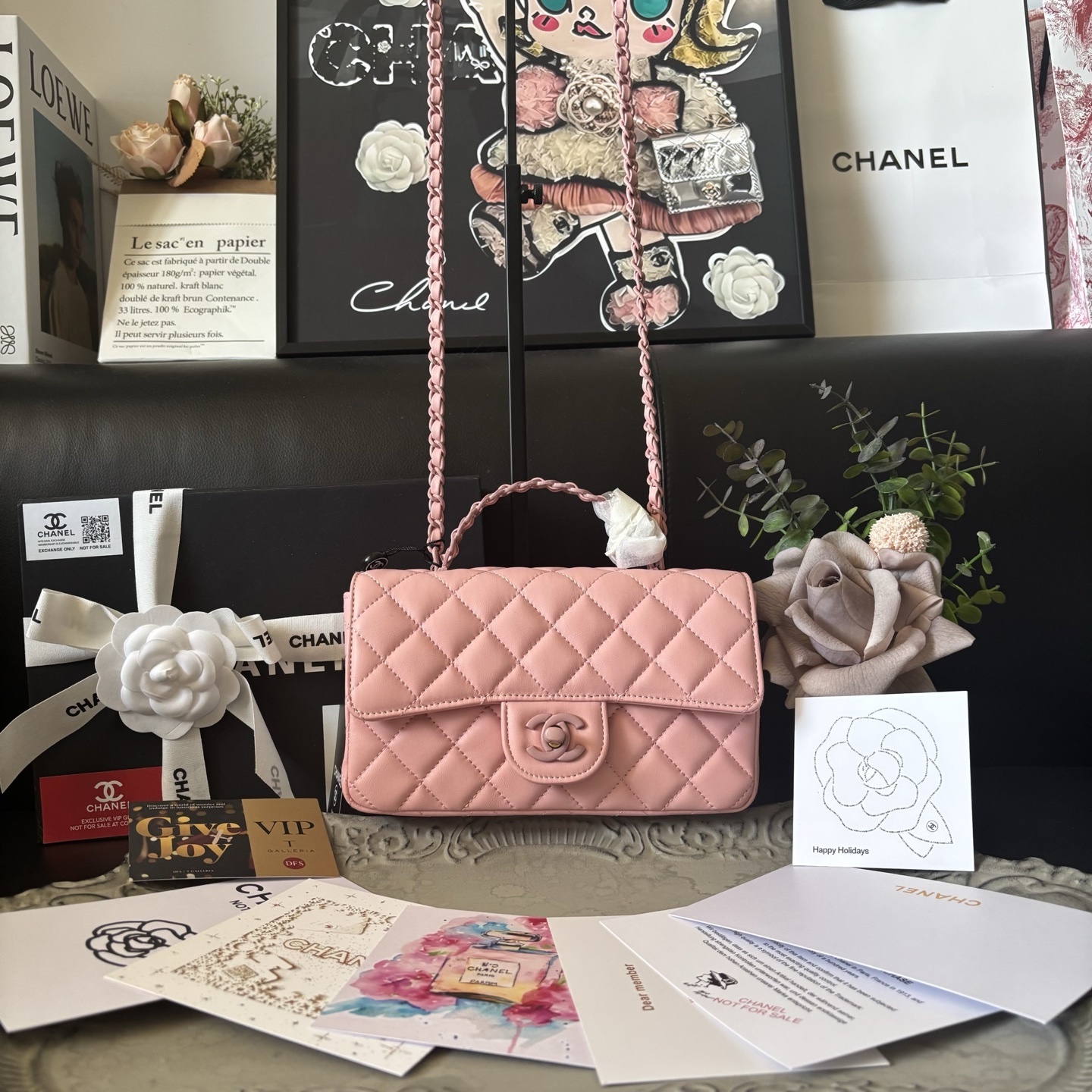 Chanel Pink CF Handle Bag