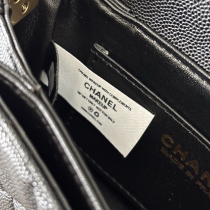 Chanel Black 24K Handle Mini Flap Bag