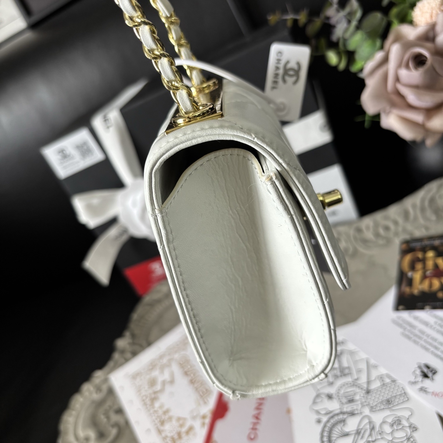Chanel White WOC Mini Clutch