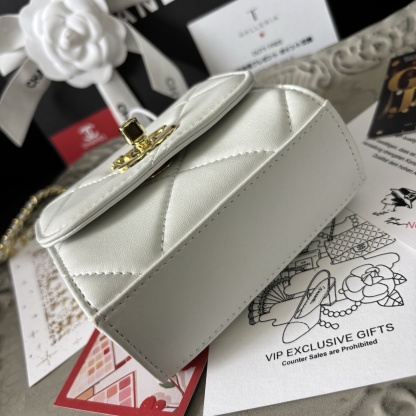 Chanel White WOC Mini Clutch