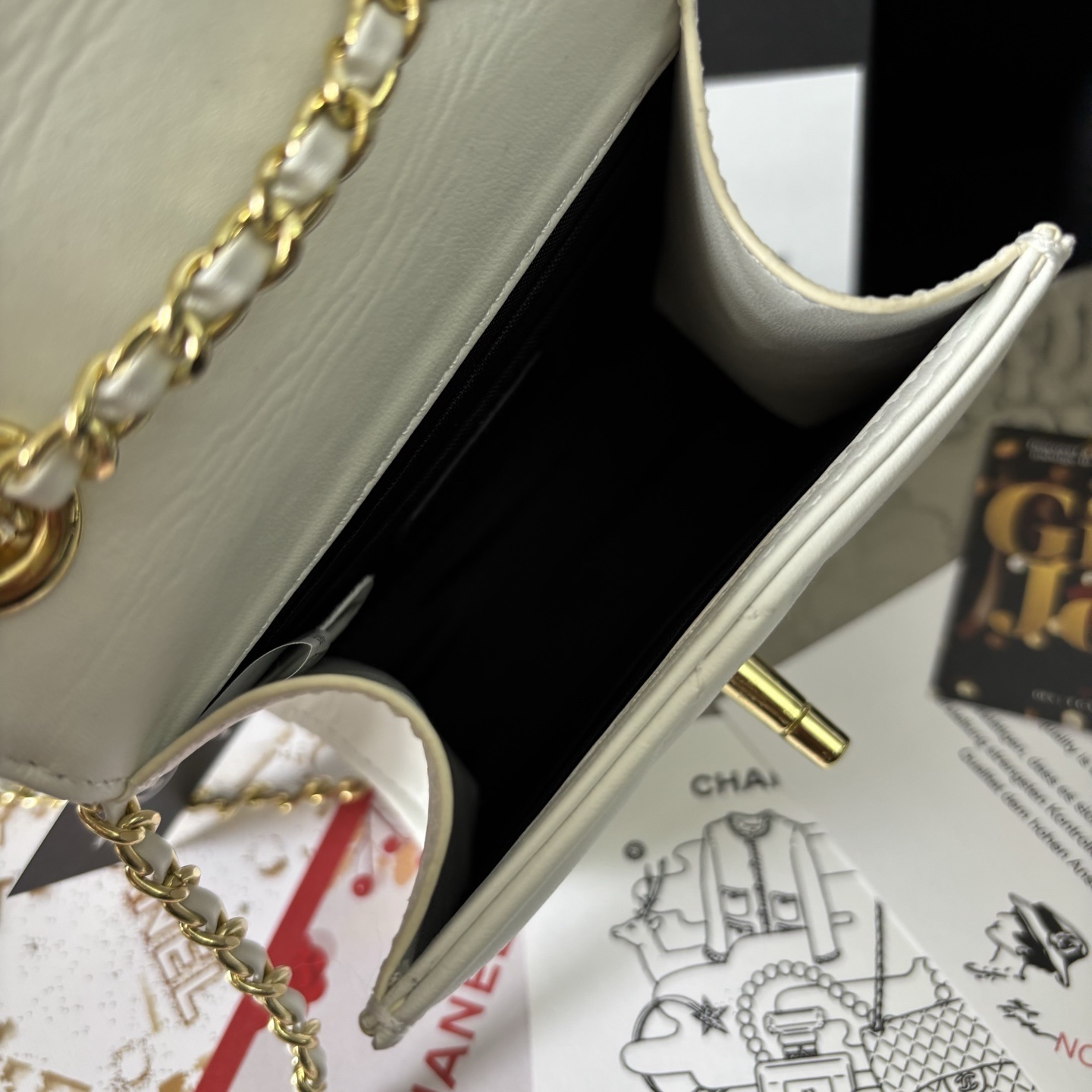 Chanel White WOC Mini Clutch