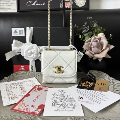 Chanel White WOC Mini Clutch