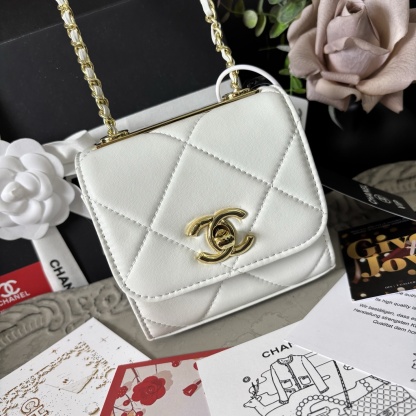 Chanel White WOC Mini Clutch