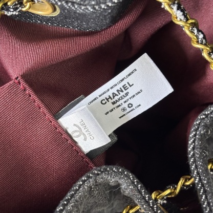 Chanel 25S Black Denim Hobo
