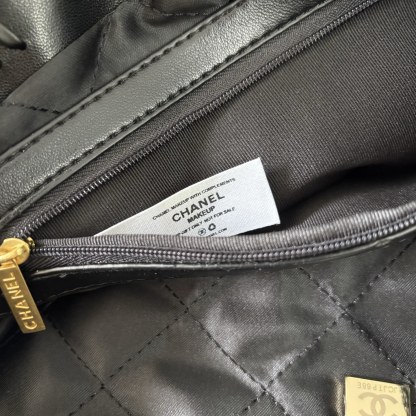 Chanel Black 23P Straw Bag