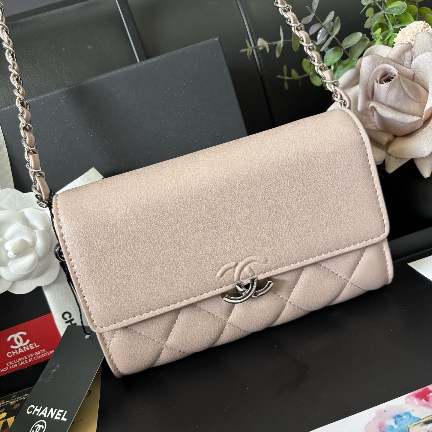 Chanel Pink Vintage Chain WOC Bag