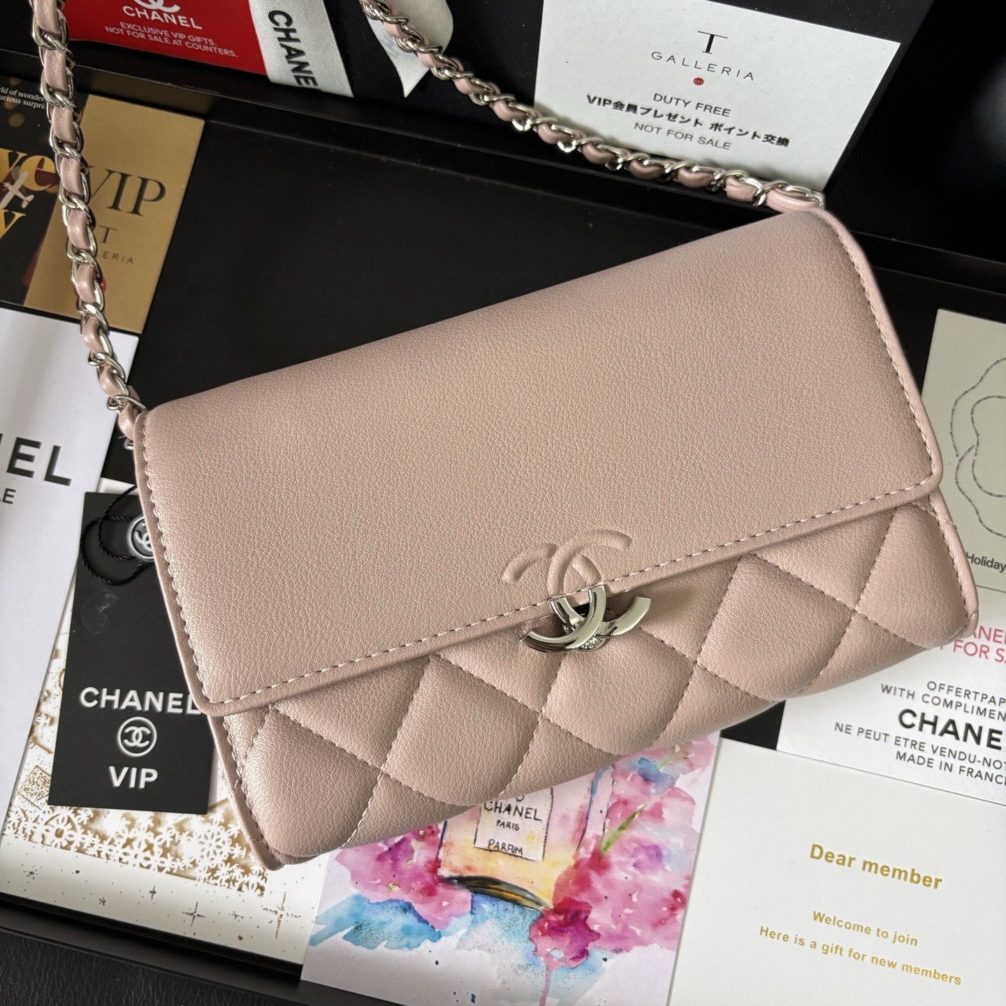 Chanel Pink Vintage Chain WOC Bag
