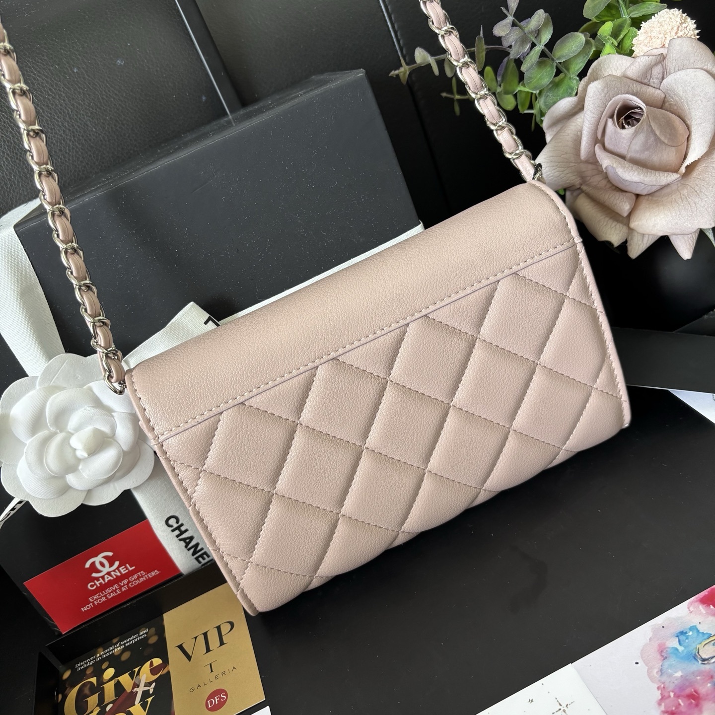 Chanel Pink Vintage Chain WOC Bag