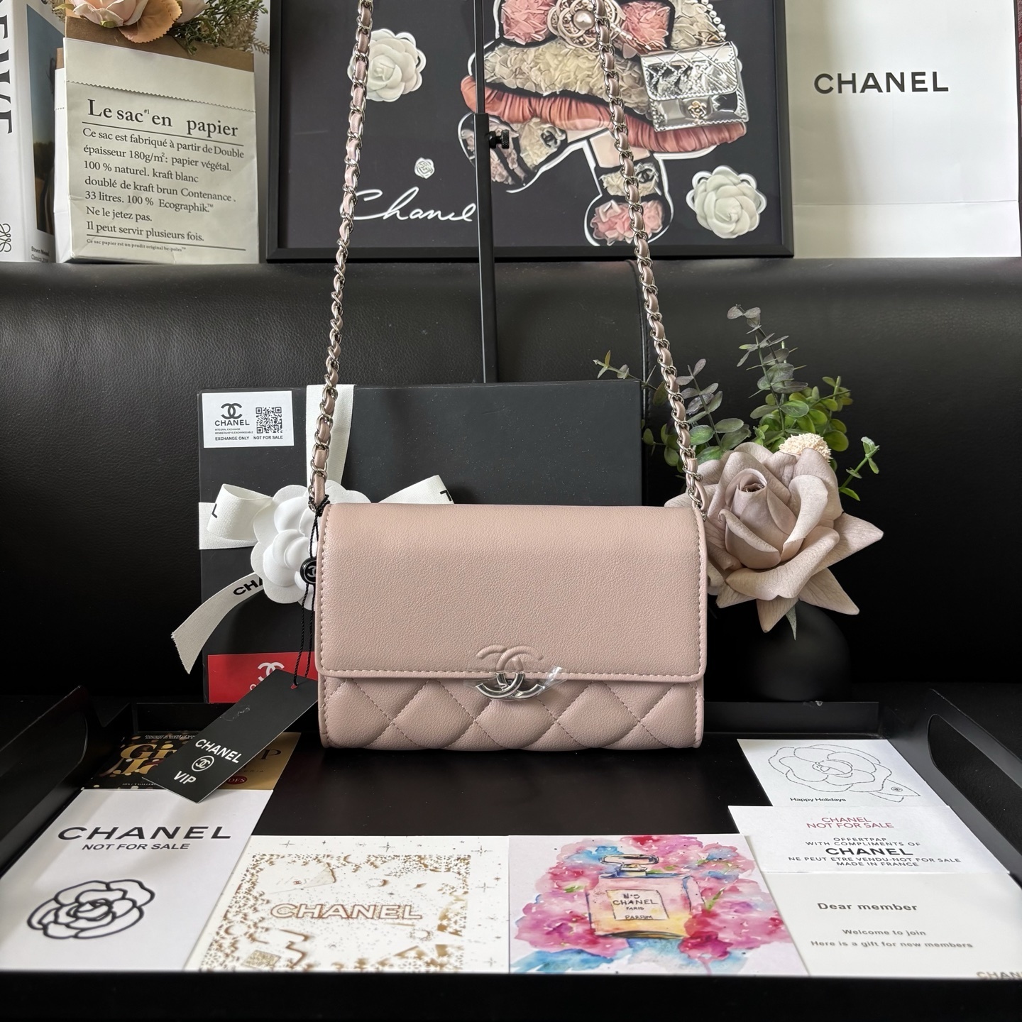 Chanel Pink Vintage Chain WOC Bag