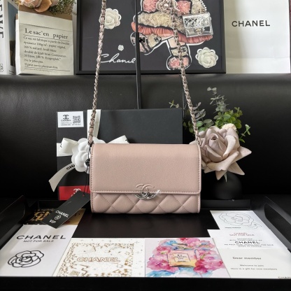 Chanel Pink Vintage Chain WOC Bag