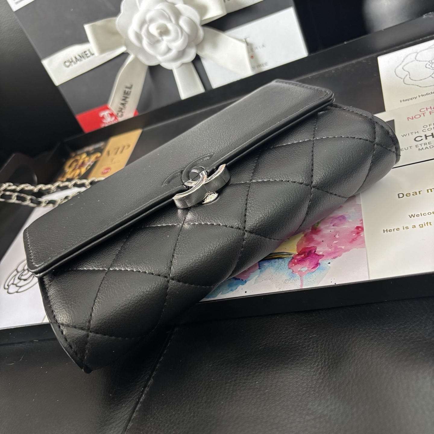 Chanel Black Vintage Chain WOC Bag