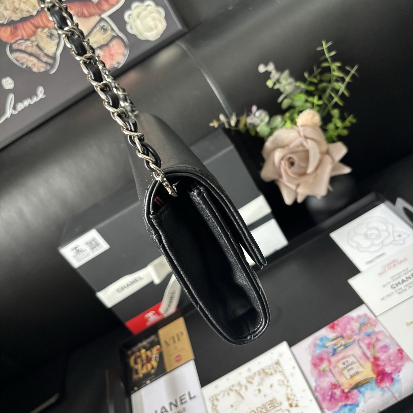 Chanel Black Vintage Chain WOC Bag