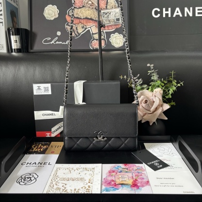 Chanel Black Vintage Chain WOC Bag