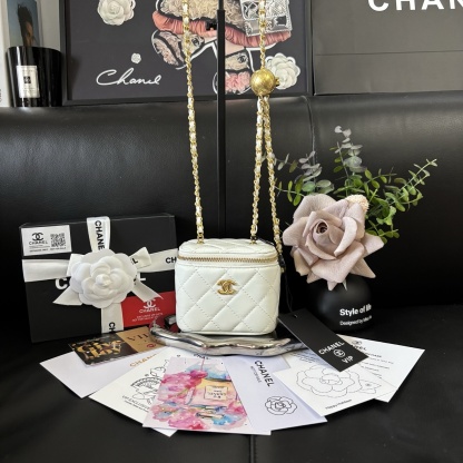 Chanel Cosmetic Pouch /Gold Ball Lipstick Case