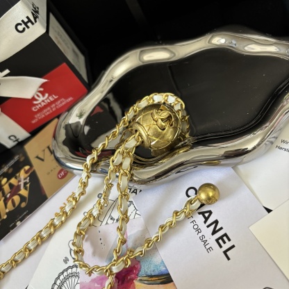 Chanel Cosmetic Pouch /Gold Ball Lipstick Case