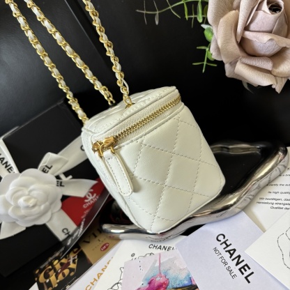 Chanel Cosmetic Pouch /Gold Ball Lipstick Case