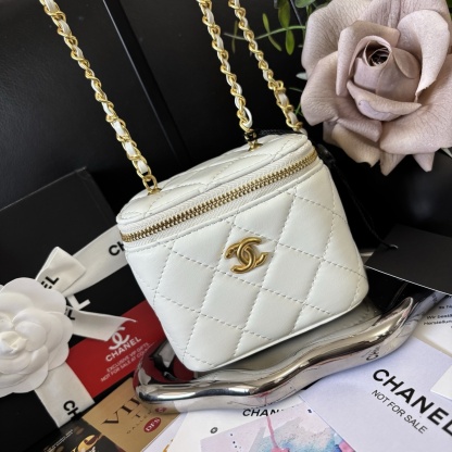 Chanel Cosmetic Pouch /Gold Ball Lipstick Case