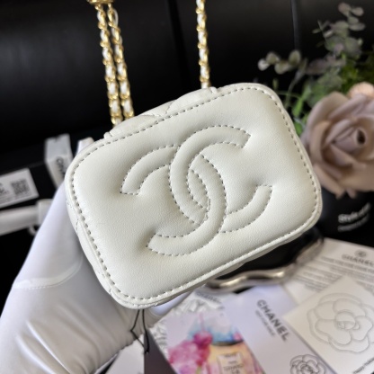 Chanel Cosmetic Pouch /Gold Ball Lipstick Case