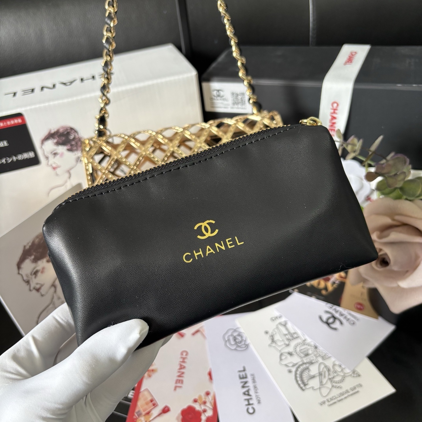 Chanel Metal Hollow-out Evening Bag