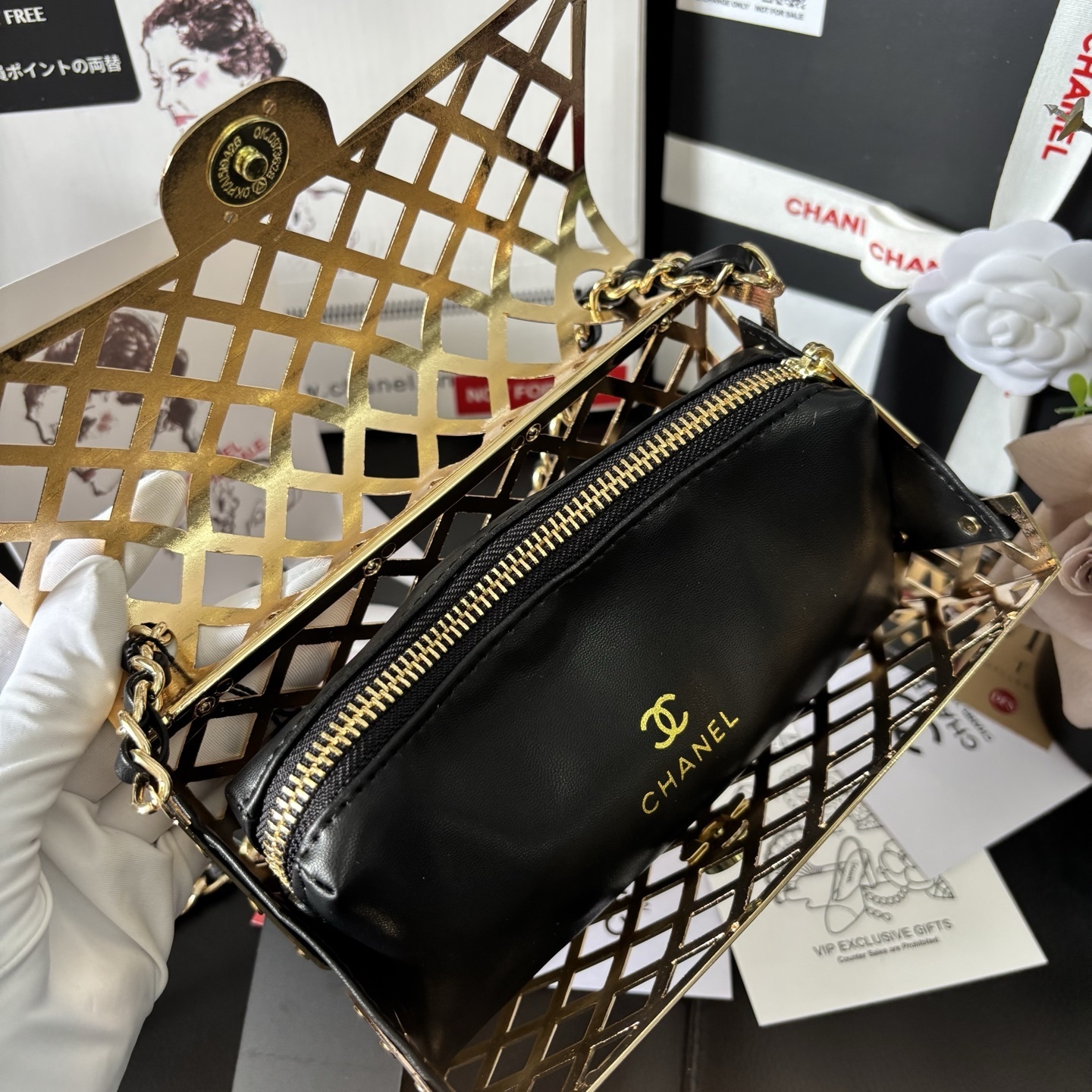 Chanel Metal Hollow-out Evening Bag