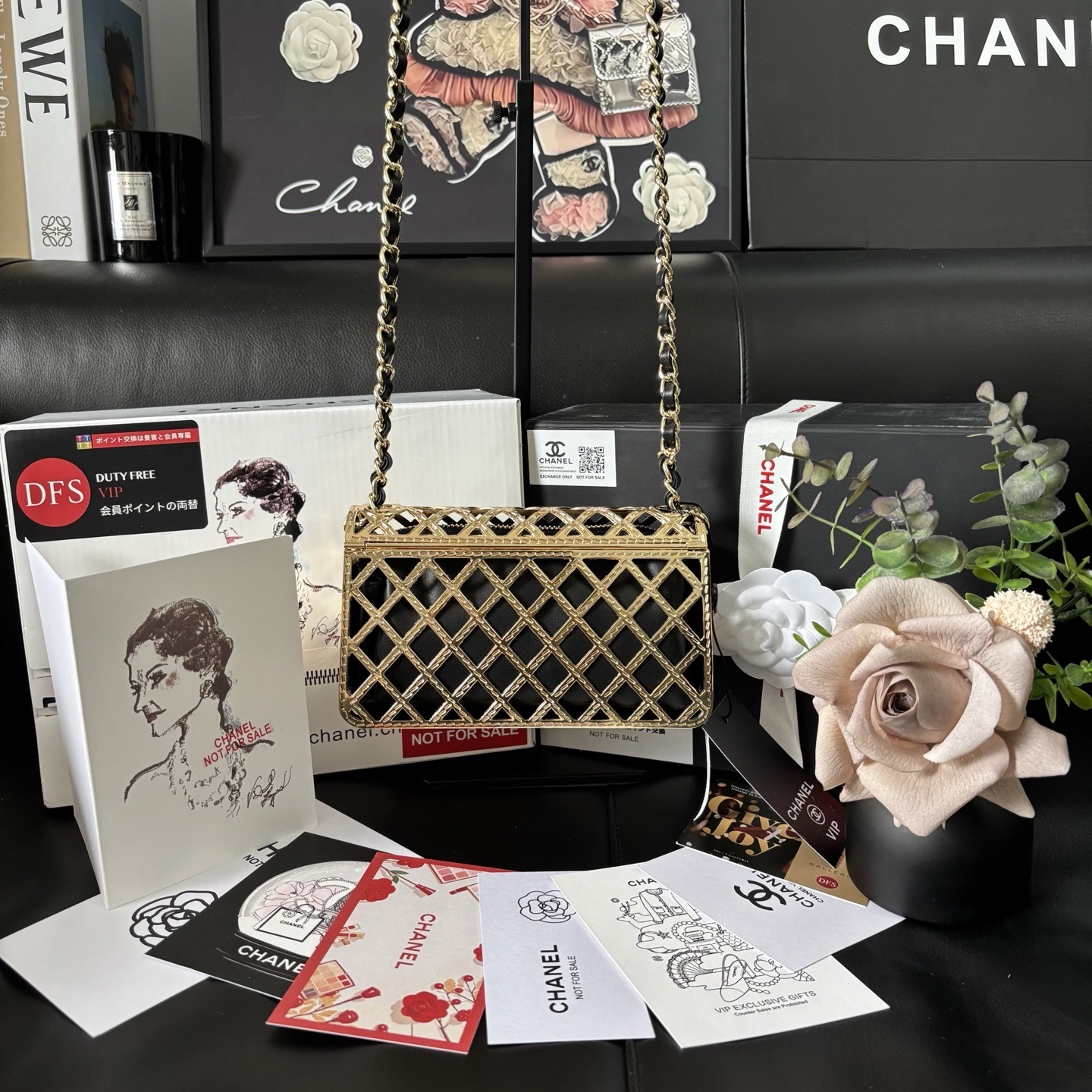 Chanel Metal Hollow-out Evening Bag