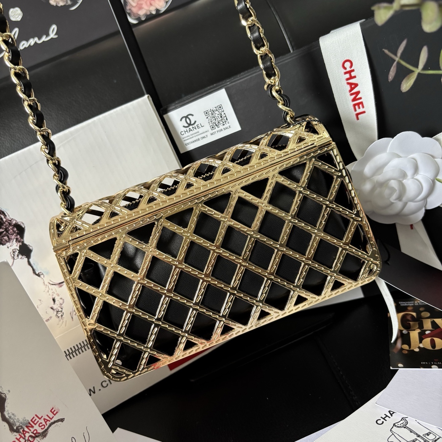 Chanel Metal Hollow-out Evening Bag