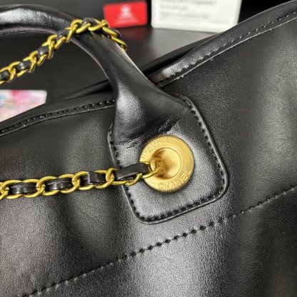 Chanel Enamel Logo Beach Tote Bag