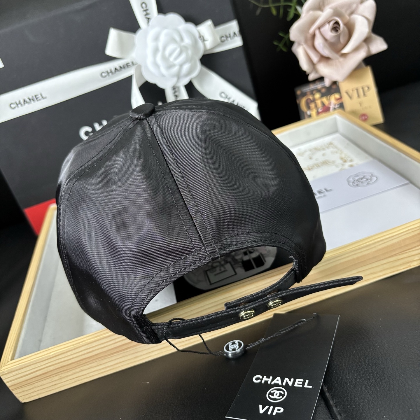  Chanel Black Baseball Cap