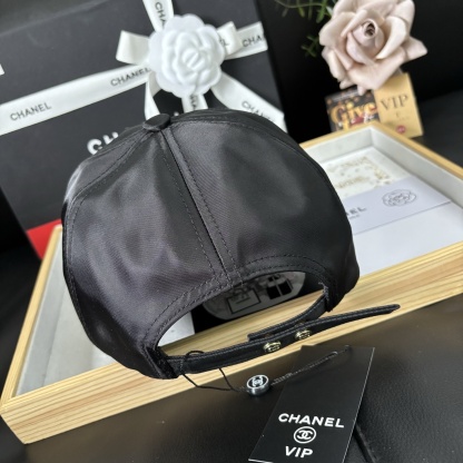  Chanel Black Baseball Cap