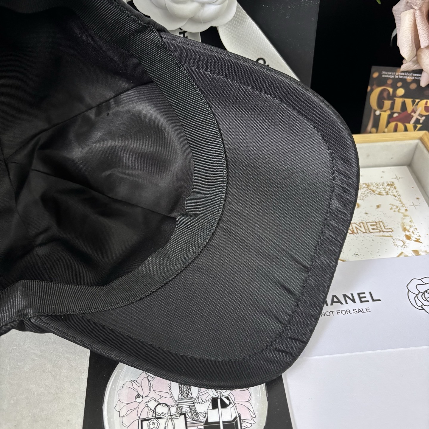  Chanel Black Baseball Cap