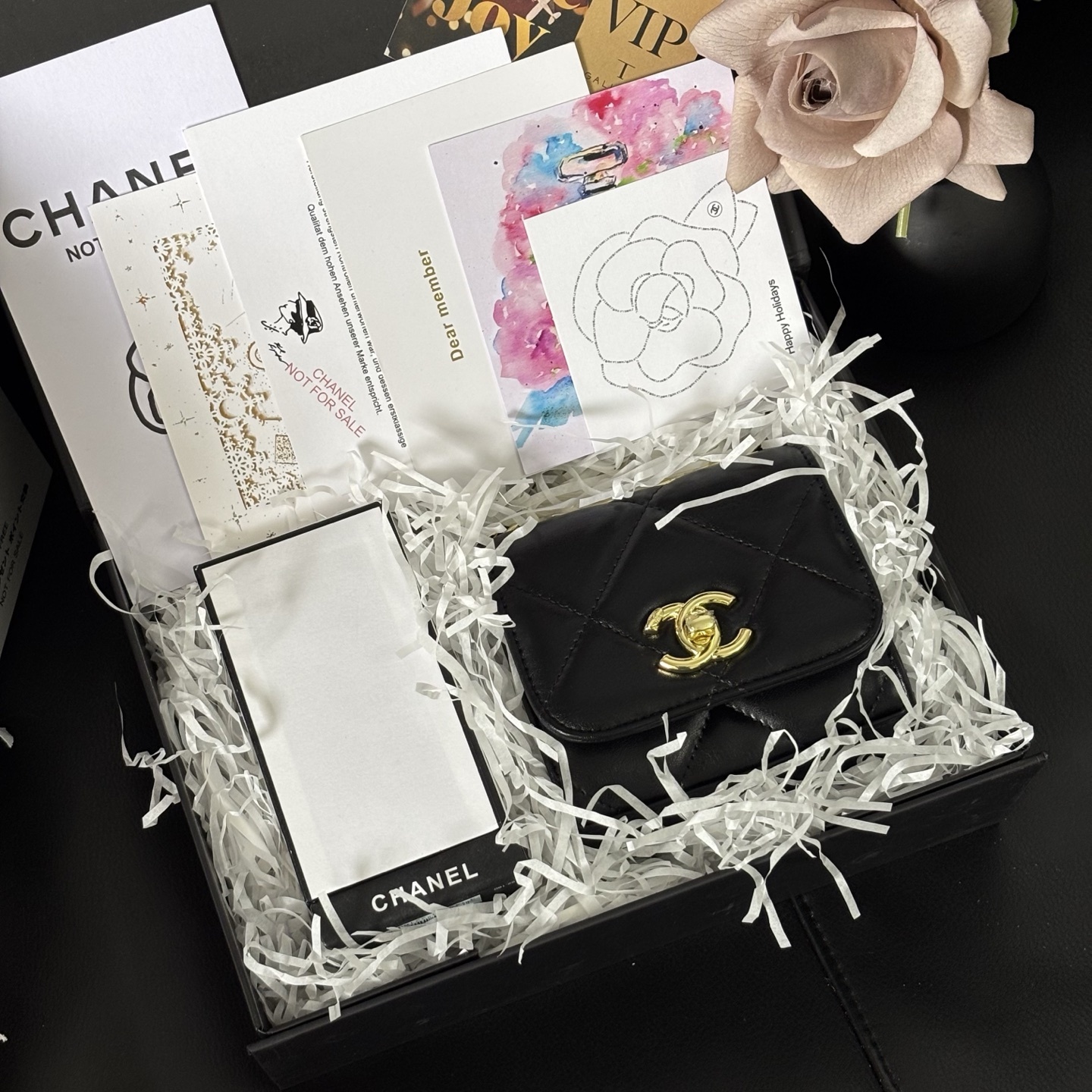 Chanel Coin Purse + Perfume Set