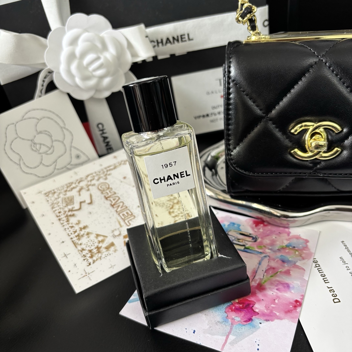 Chanel Coin Purse + Perfume Set