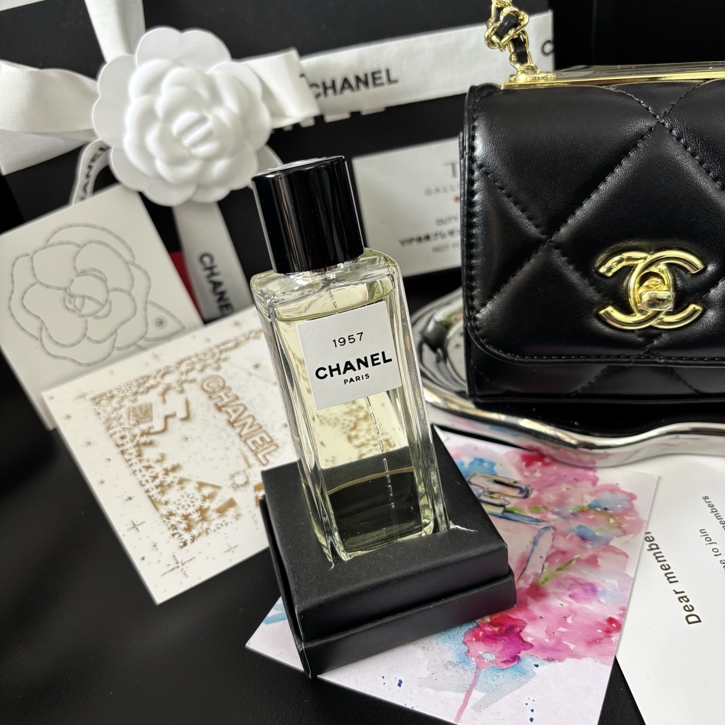 Chanel Coin Purse + Perfume Set