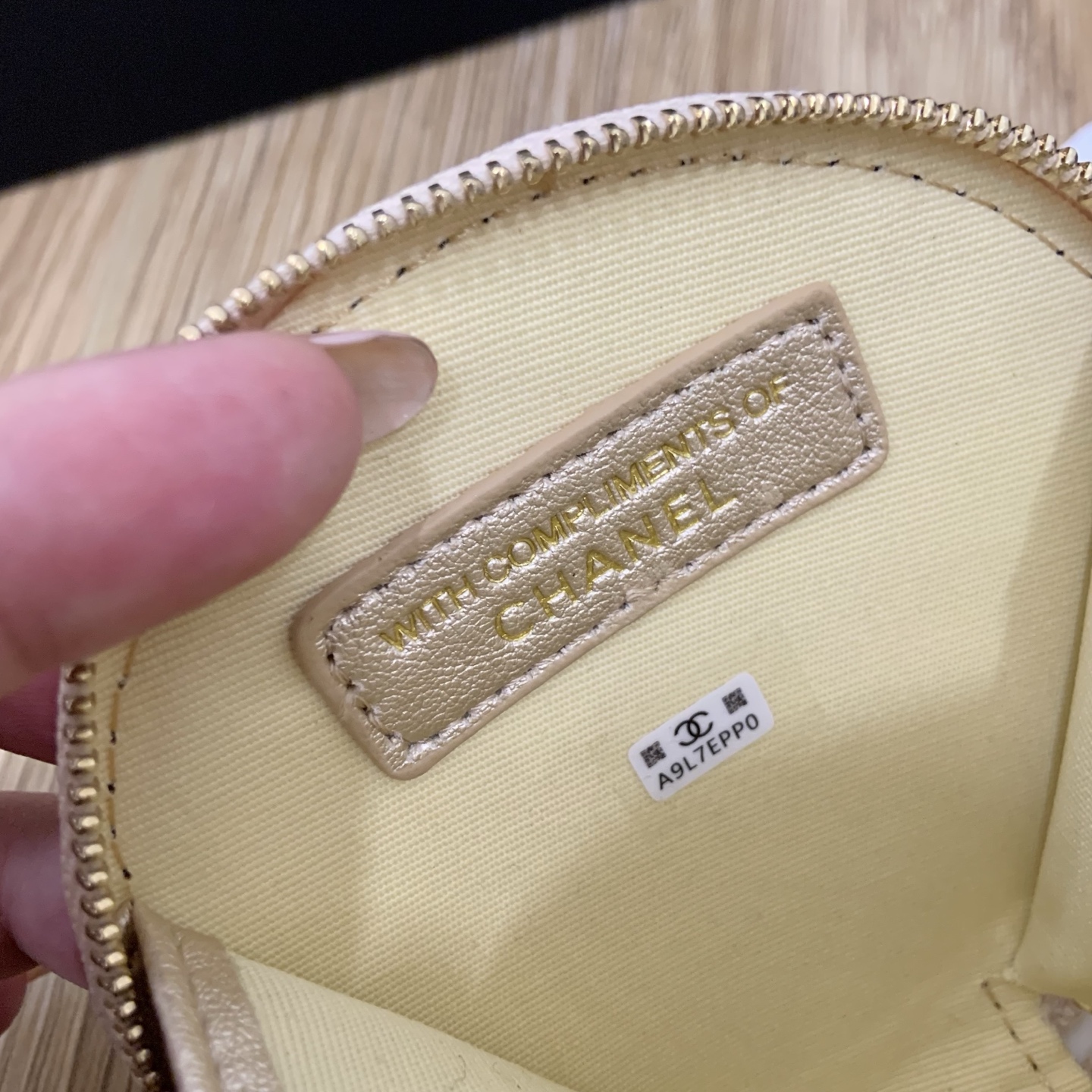 CHANEL Twin Pouch Set: Luxury Headphone Case & Round Coin Purse (Gold/Black) | Dust Bag + Gift Box