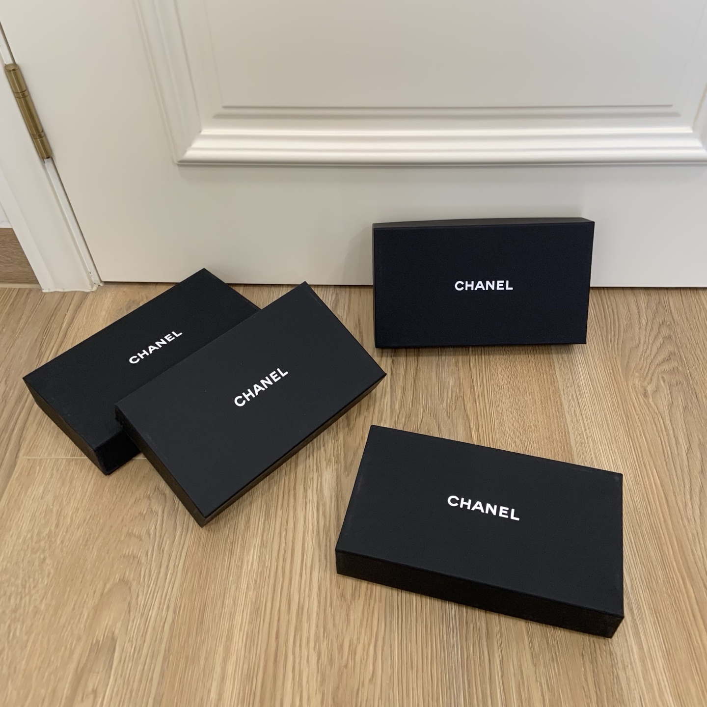 CHANEL Twin Pouch Set: Luxury Headphone Case & Round Coin Purse (Gold/Black) | Dust Bag + Gift Box