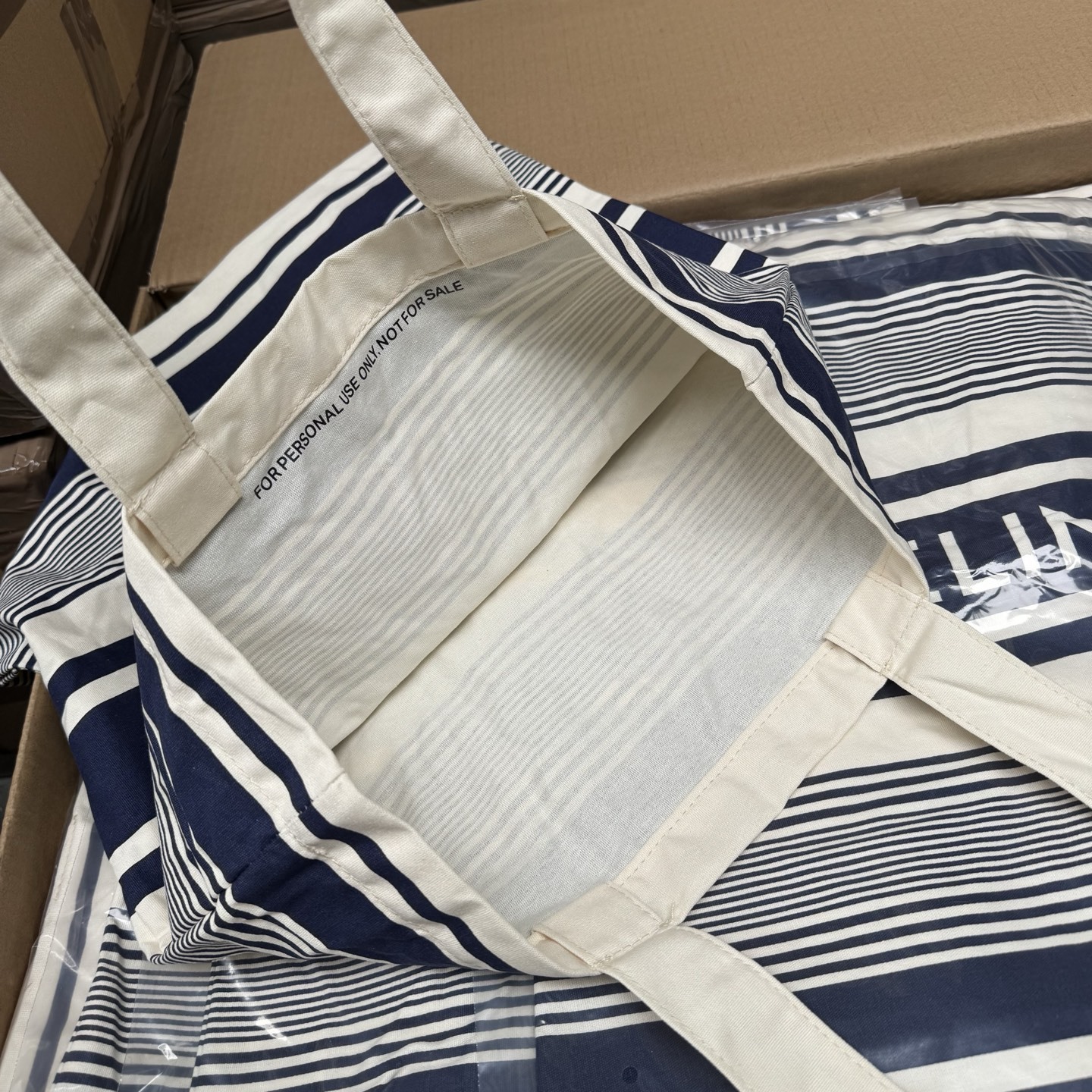CELINE25 Riviera Tote: Limited Canvas Beach Bag | 49x48.5cm & 32x40cm | Striped Vacation Style