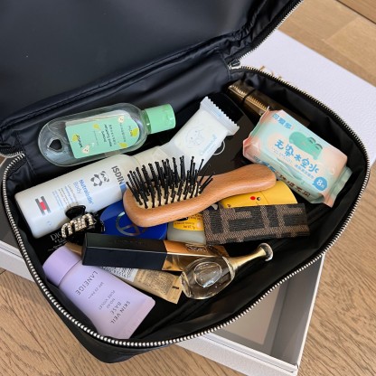 ① DIOR 4PC Brush Set + Case | $600 Value 25cm ② DIOR GWP Vanity Case Solo | TSA-Fit 25cm