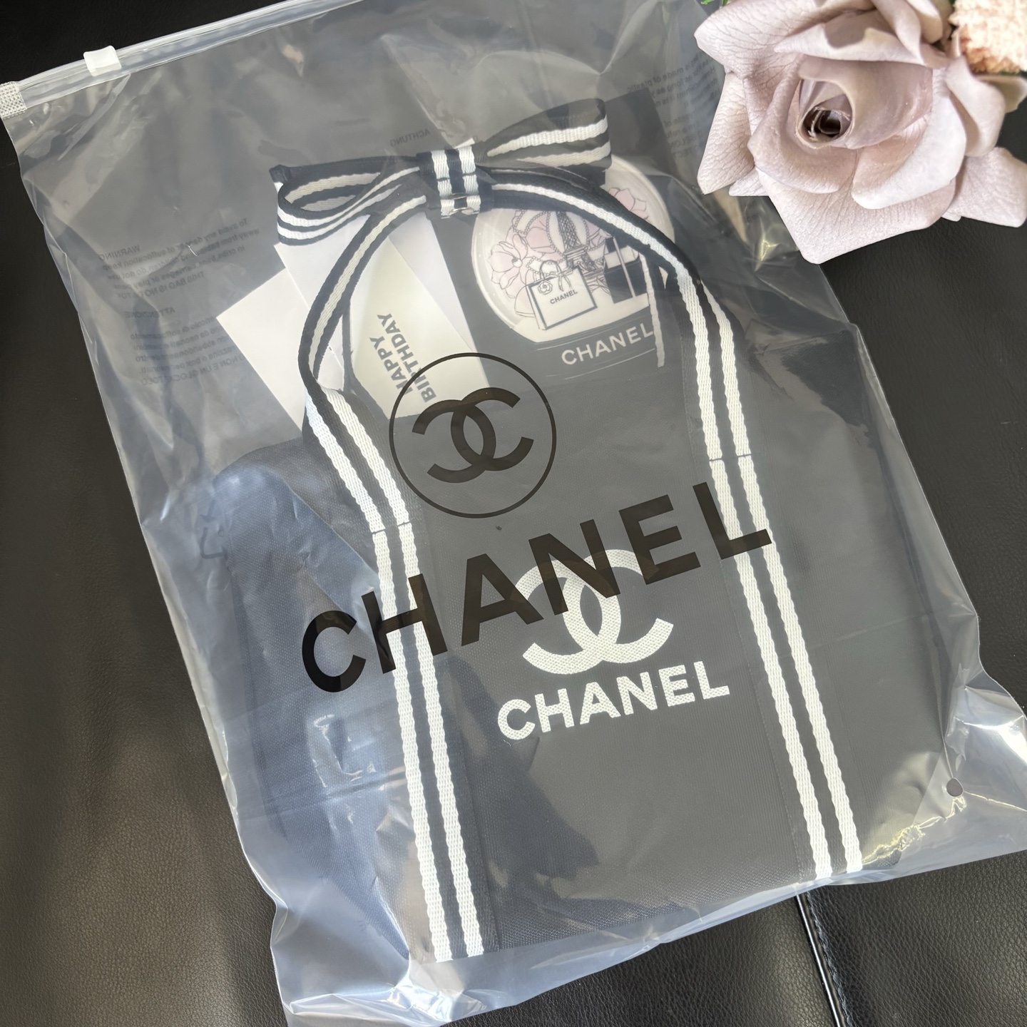 Chanel-Style Bow Tote | Canvas Crossbody 16x19cm (Seasons Classic) + Gift Box