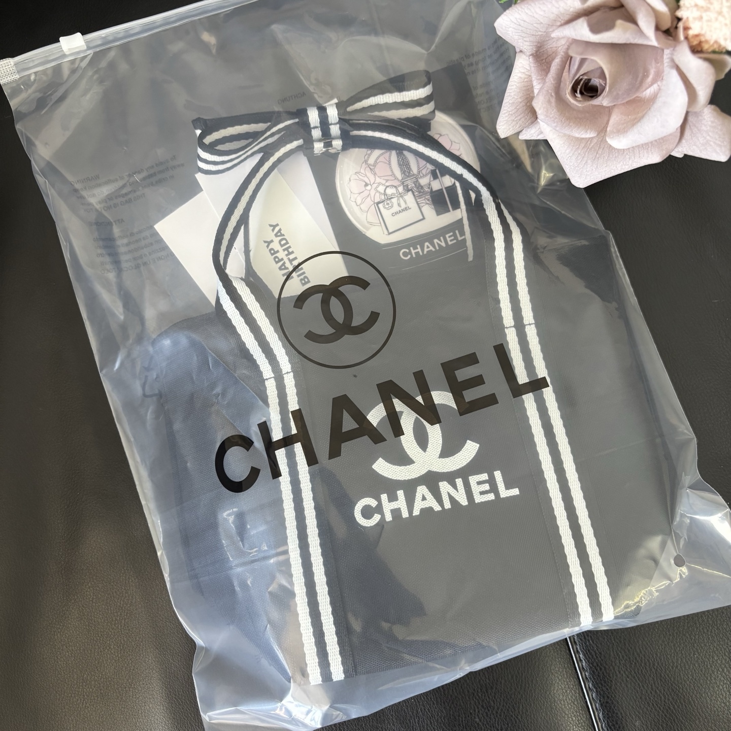 Chanel-Style Bow Tote | Canvas Crossbody 16x19cm (Seasons Classic) + Gift Box