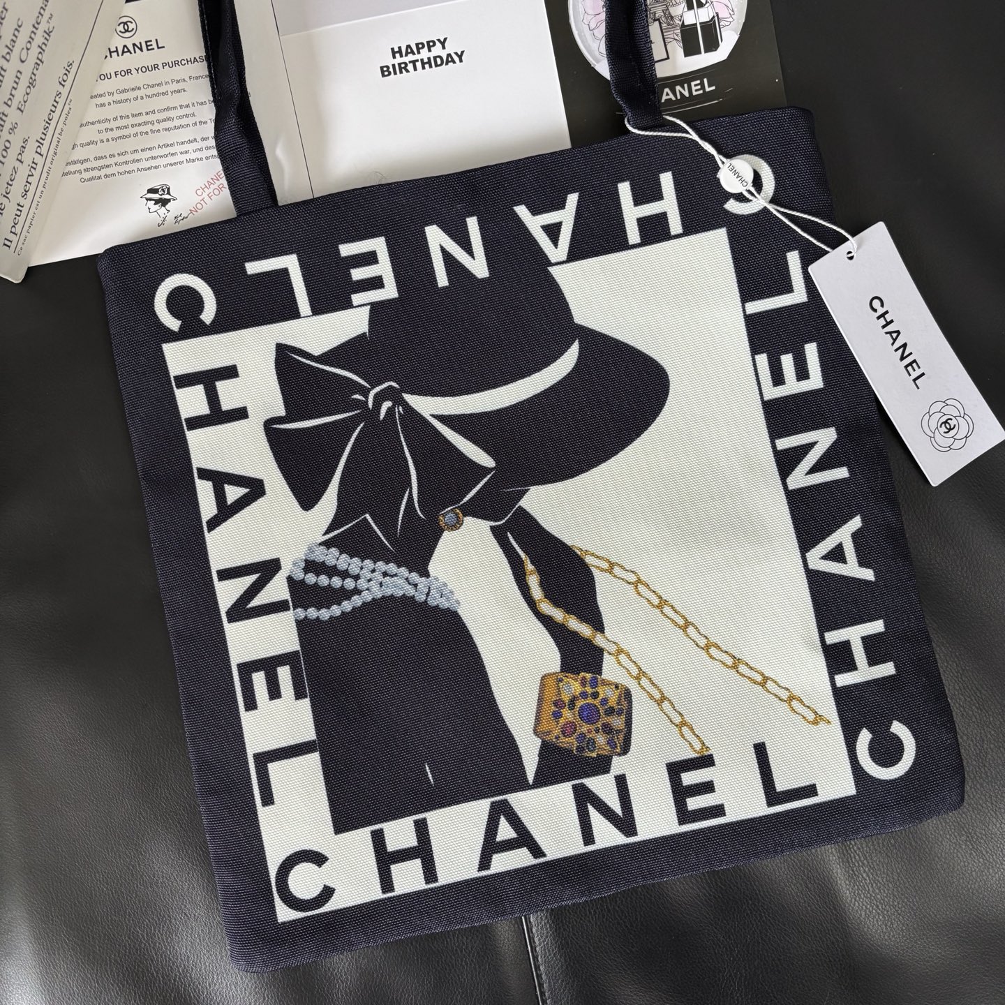 Chanel Graffiti Tote: Staff Uniform Exclusive | 34x34cm Canvas Collector Art