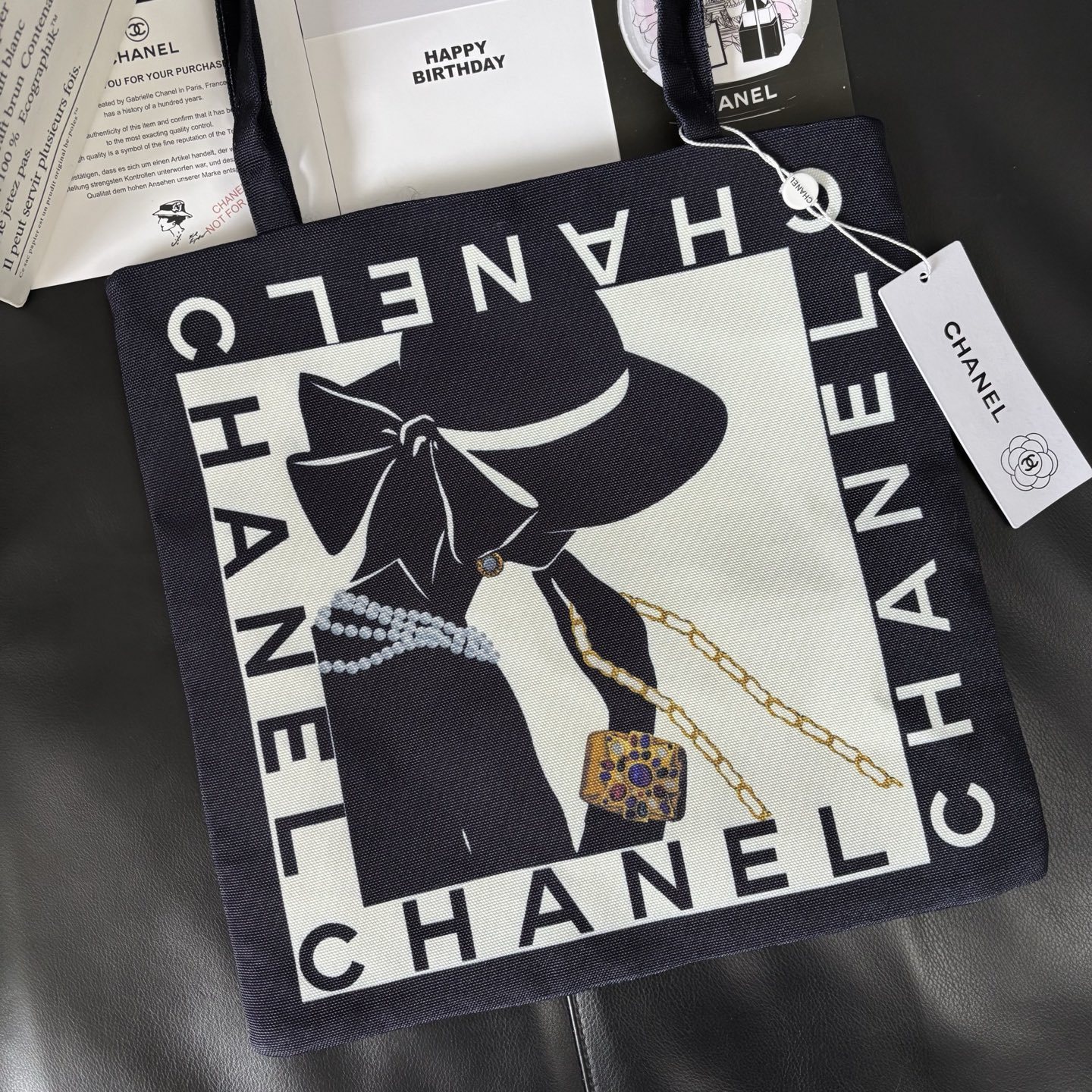 Chanel Graffiti Tote: Staff Uniform Exclusive | 34x34cm Canvas Collector Art