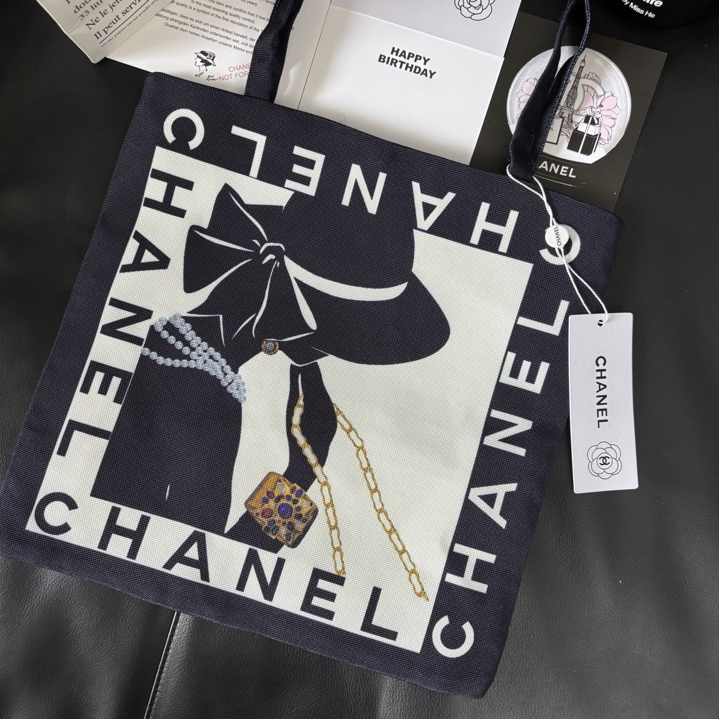 Chanel Graffiti Tote: Staff Uniform Exclusive | 34x34cm Canvas Collector Art