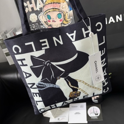 Chanel Graffiti Tote: Staff Uniform Exclusive | 34x34cm Canvas Collector Art