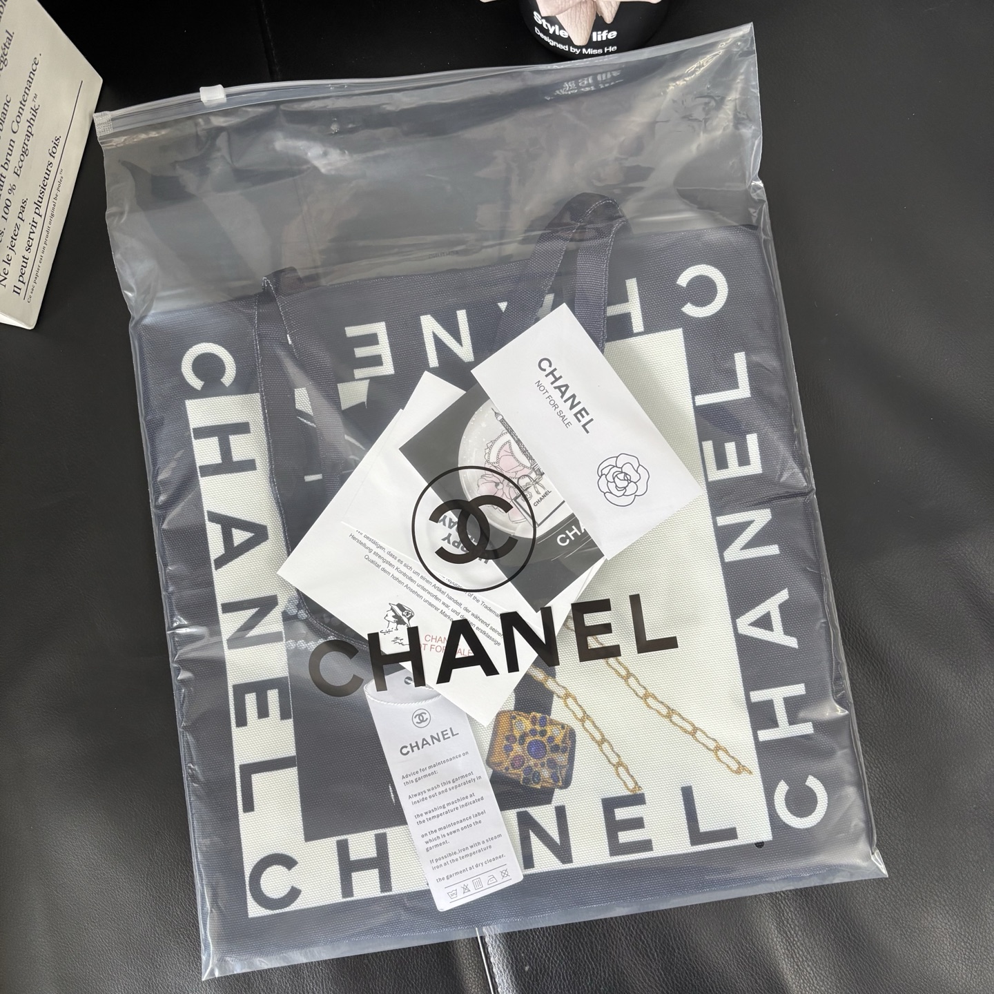 Chanel Graffiti Tote: Staff Uniform Exclusive | 34x34cm Canvas Collector Art
