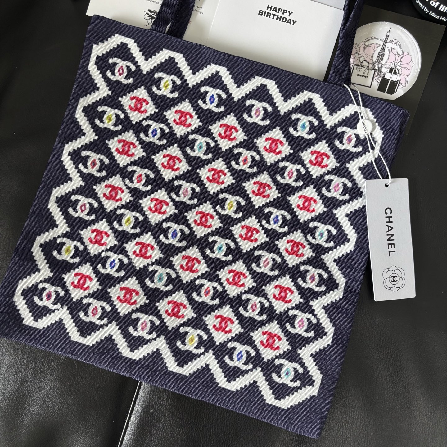 Chanel Graffiti Tote: Staff Uniform Exclusive | 34x34cm Canvas Collector Art
