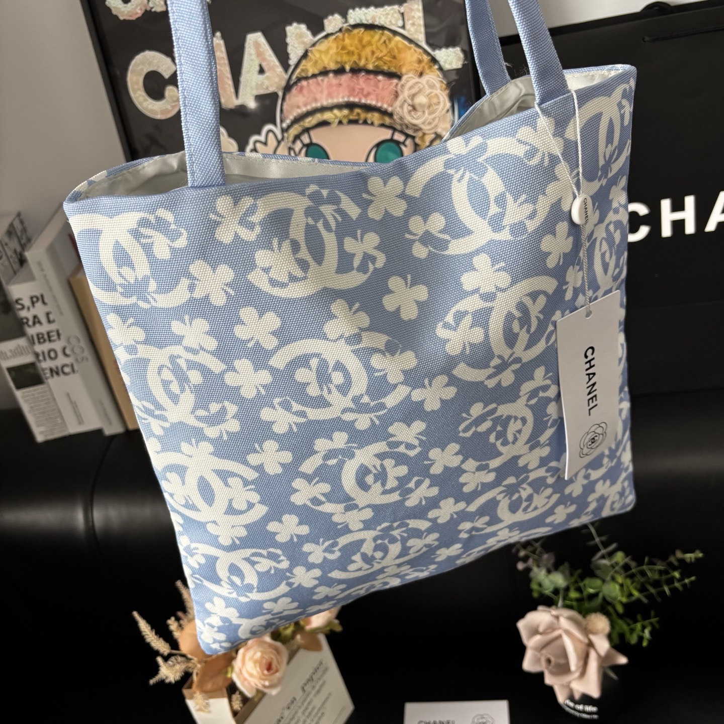 Chanel Graffiti Tote: Staff Uniform Exclusive | 34x34cm Canvas Collector Art
