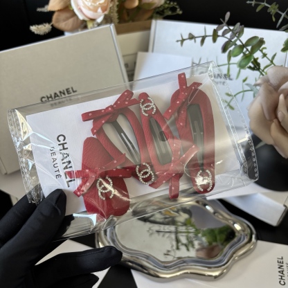 CHANEL Le Papillon Clip Set | 4PC Butterfly Hairpins Limited Birthday Gift